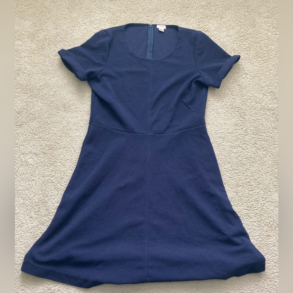 Navy Blue fit and flare Jcrew short sleeved dress